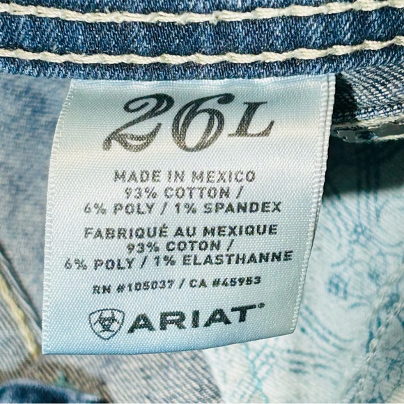 Ariat jeans Low Rise Boot cut jeans medium wash stretchy women Size 26 - Picture 4 of 12